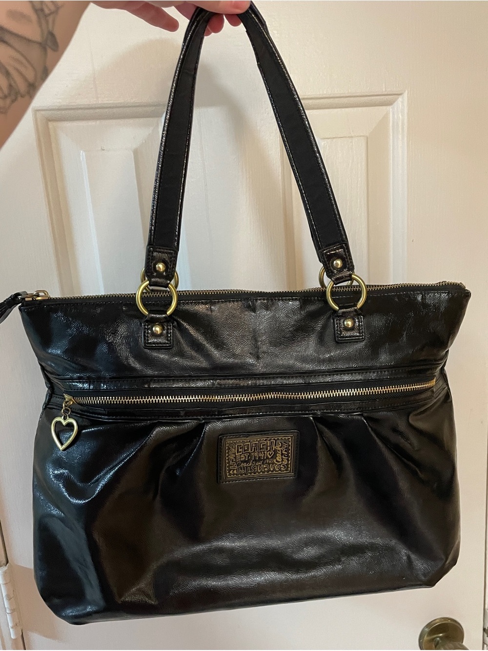 Coach poppy daisy liquid gloss bag